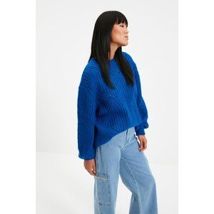 Dark Blue Women's Oversized Sweater Trendyol - Women