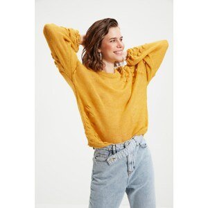Trendyol Mustard Knit Detailed Knitwear Sweater