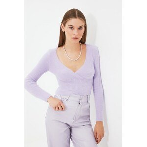 Trendyol Lilac Beard Rope Knitwear Sweater