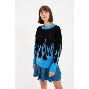 Trendyol Black Jacquard Knitwear Sweater