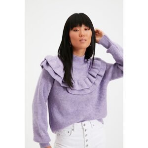Trendyol Lilac Flywheel Knitwear Sweater