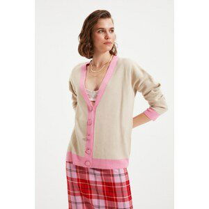 Trendyol Stone Button Knitwear Cardigan