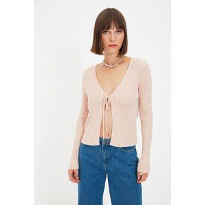 Trendyol Powder Lace-Up Knitwear Cardigan