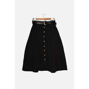 Trendyol Black Buttoned Skirt