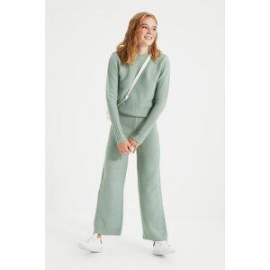 Trendyol Mint Knitted Detailed Sweater Pants Knitwear Bottom-Top Set