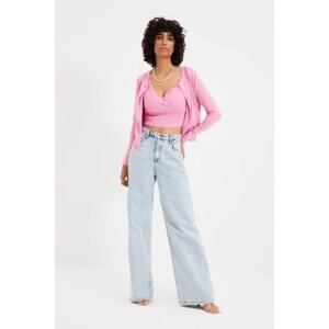 Trendyol Pink Blouse - Cardigan Knitwear Suit