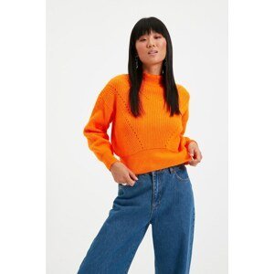 Trendyol Orange Openwork Knitwear Sweater