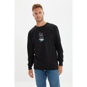 Trendyol Black Men's Regular Fit Sweatshirt