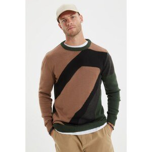 Trendyol Mink Men's Crew Neck Slim Fit Knitwear Sweater