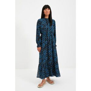 Trendyol Blue Lined Chiffon Dress