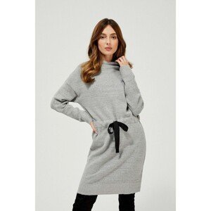 Knitted dress with turtleneck