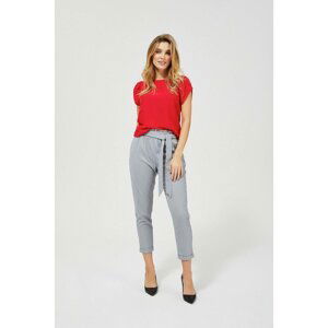 High-waisted cigarette trousers