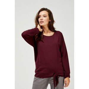 Sweatshirt with binding - burgundy