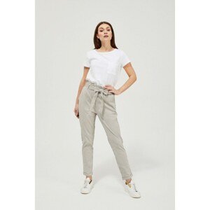 Striped cotton trousers
