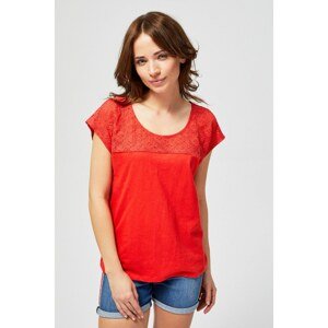 Lace blouse - coral