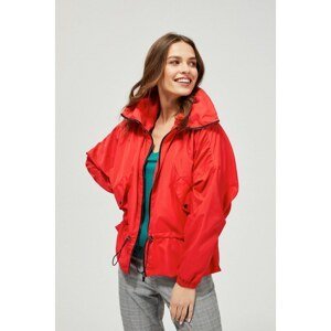 Hooded windbreaker jacket - red