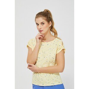 Blouse with a print - yellow
