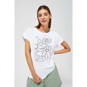 Cotton t-shirt with an inscription - white