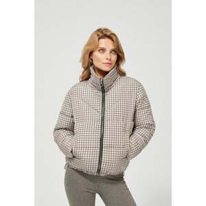 Jacket with a stand-up collar - beige