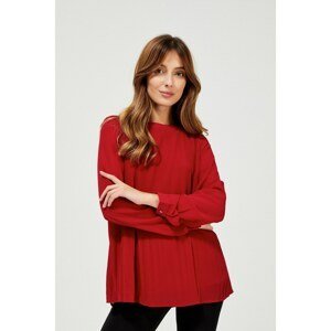 Shirt with ruffles - red