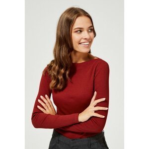 Ribbed blouse - brown