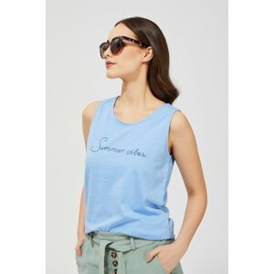 Top with an inscription - blue