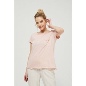Basic T-shirt with a pocket - pink