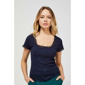 Lace blouse - dark blue