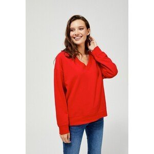 V-neck sweatshirt - red