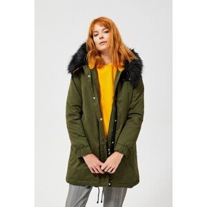 Jacket with hood and longer back