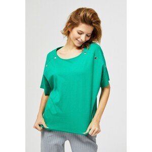 Cotton blouse with rivets - green