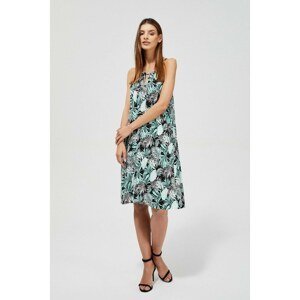Dress with straps with a print