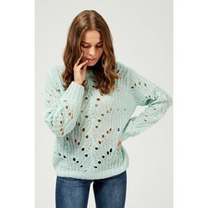 Sweater with an openwork pattern - mint