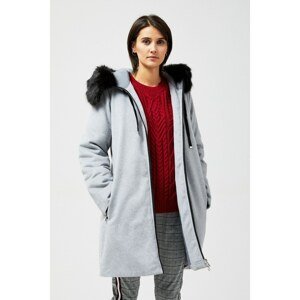 Insulated jacket with detachable fur