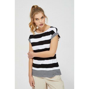 Striped blouse - black