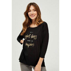 Cotton blouse with the inscription