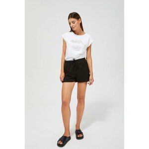 Cotton shorts with lace