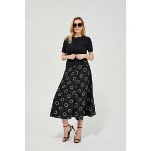 Flared skirt with a print