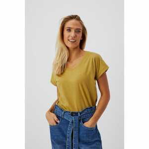 V-neck cotton blouse - olive