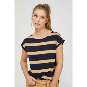 Oversized striped blouse - navy blue