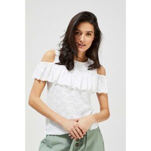 Blouse with bare shoulders
