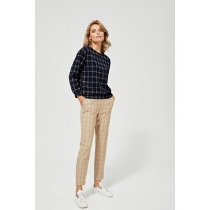 Plaid cigarillos trousers - beige