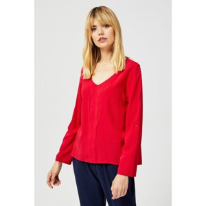 Shirt with decorative front - red