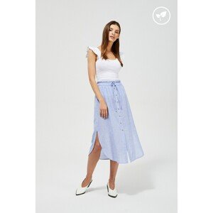 Linen midi skirt