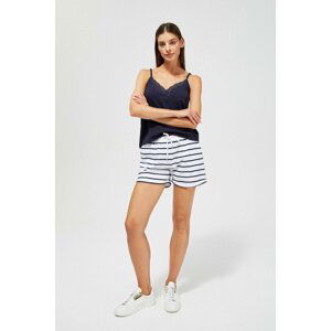 Striped cotton shorts