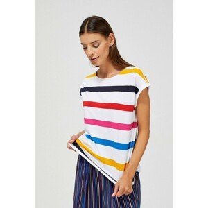 Oversized striped blouse - white