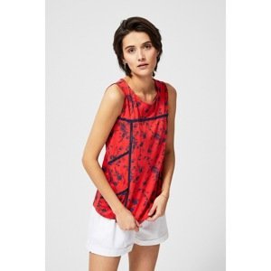 Cotton top with a print - coral