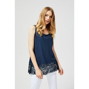 Lace top - navy blue