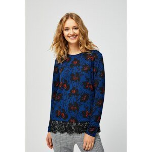 Sweater with lace insert