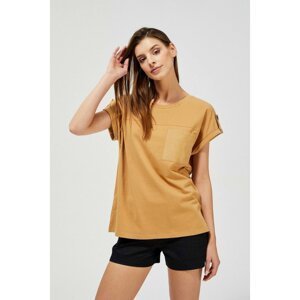 Blouse with a pocket - beige